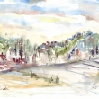 Jaro pod Loretou 2000, akvarel