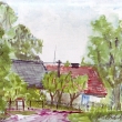 Libo�ovice - Na Zadn�m konci - 2014,  akvarel