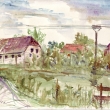 �libice statek 2004, akvarel