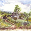 Jaro v Pusté Proseči - akvarel 2009