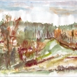 Str�n� u Radkyn� - akvarel 2006