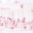 L.Bělohrad - kavárna 2002, skica propiskou