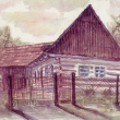 Nemýčeves - U Brejchů akvarel 2002 z archivu