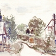 Brada - cesta 2001, akvarel
