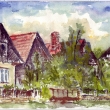 Kulh�nkovo v Bukvici, akvarel 2008