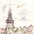 Pardubice-Zelen� br�na  2001, akvarel