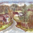 Bukvický kopec, akvarel 2010