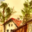 nová stodola akvarel 2010