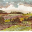 Bukvická pole na podzim II., akvarel 2006