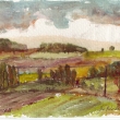 Bukvick� pole na podzim II., akvarel 2006