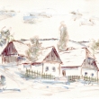 Karafiátkův Jimramov- rodná dům bří.Mrštíků - akvarel
