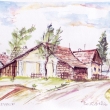 Kamar�dkova stodola na Bukvici , akvarel 2005