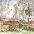 Soln� jeskyn� v Lip�ch - Ji��n, 2014, akvarel