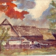 Na Veselém kopci, akvarel 2002